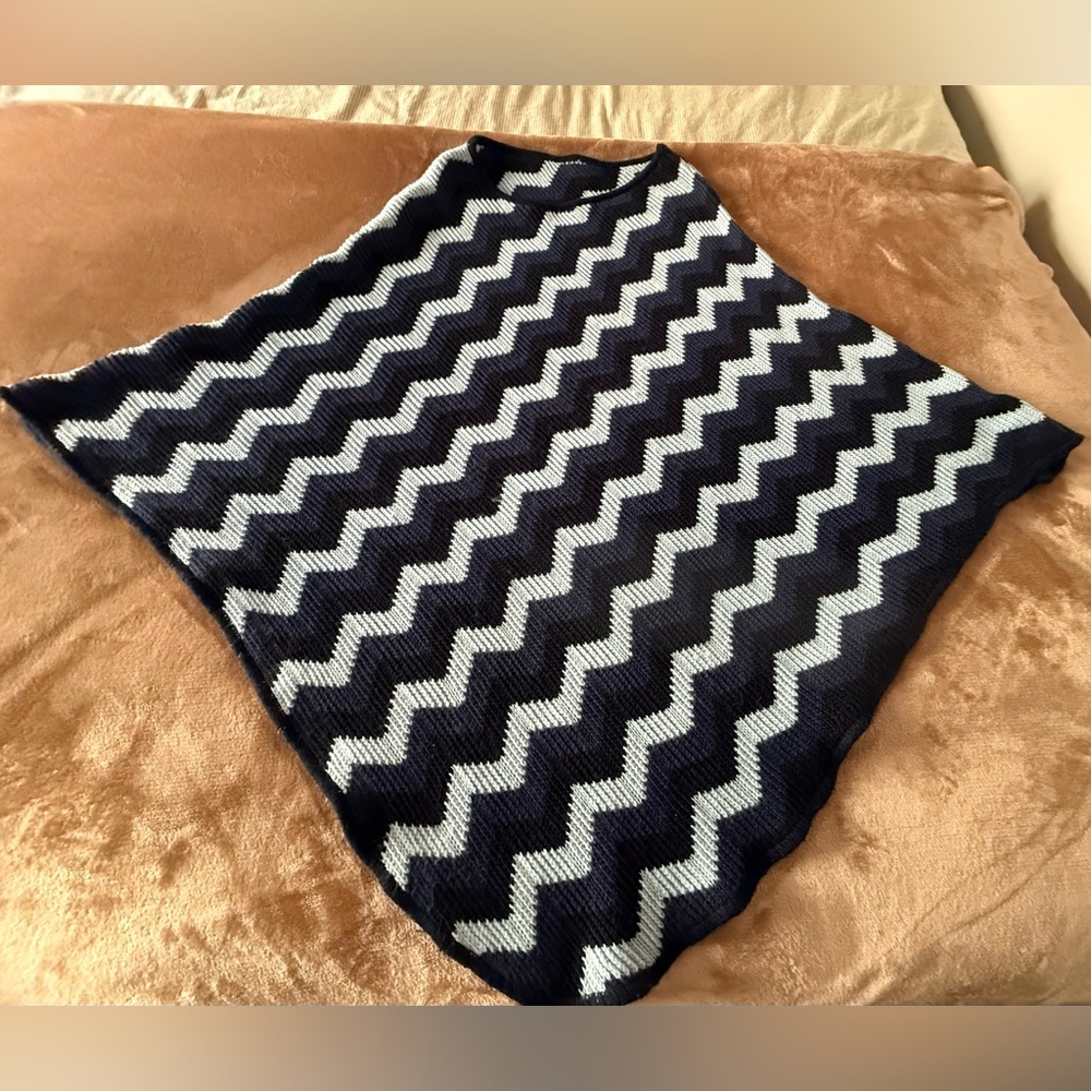 Missoni Blue and White Chevron Knit
